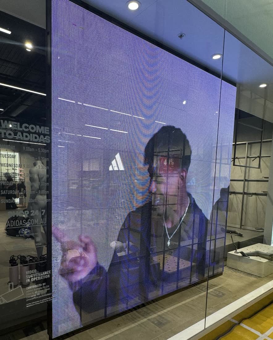 Adidas — Transparent LED window display