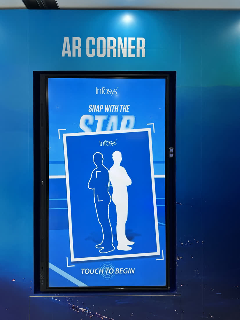Australian Open Infosys — Interactive AR Corner kiosk