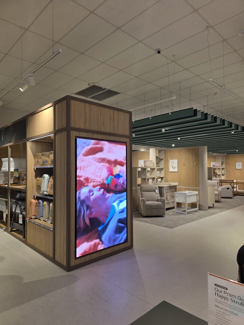 Baby Bunting Maribyrnong — In-store digital screen