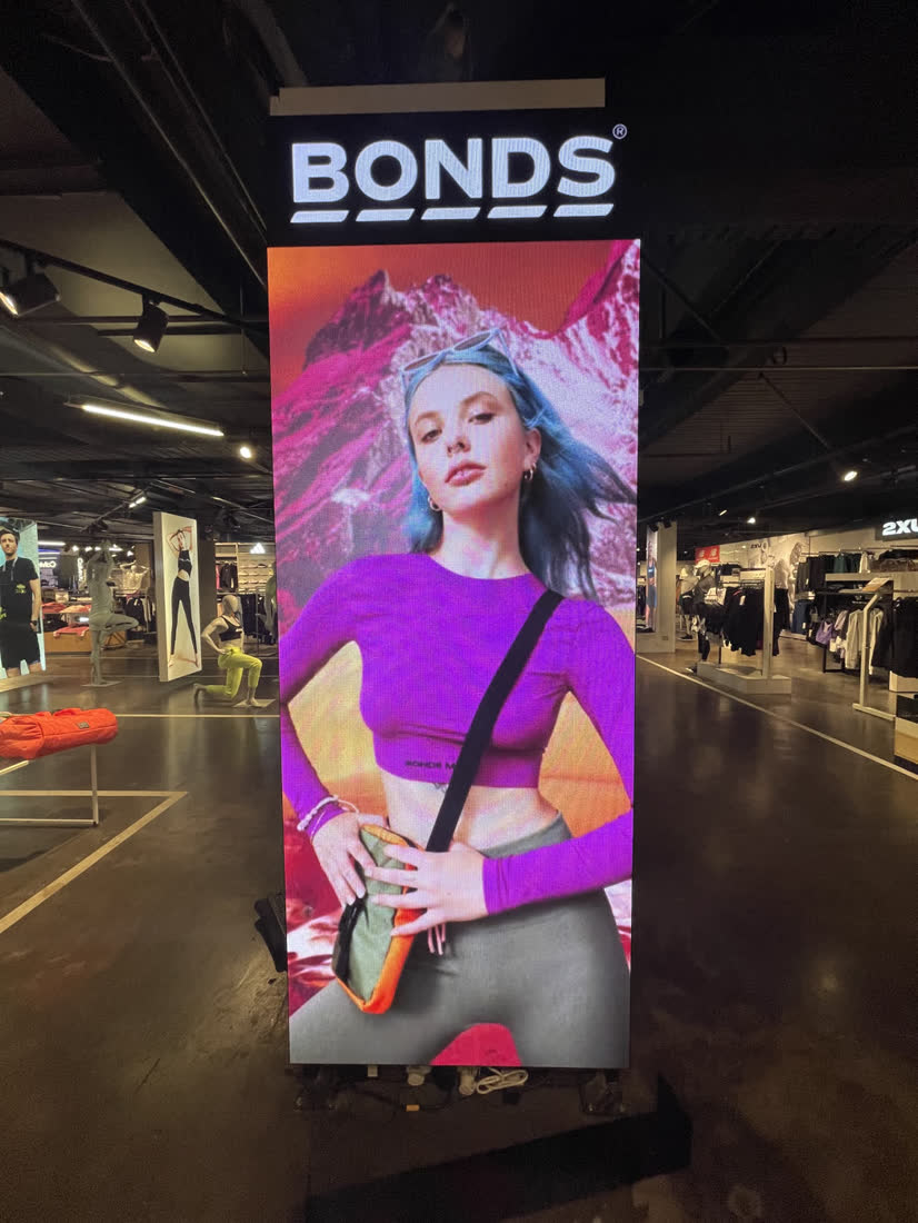 Bonds — LED tower display, in-store