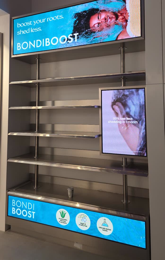 Oz Hair & Beauty — In-store digital signage