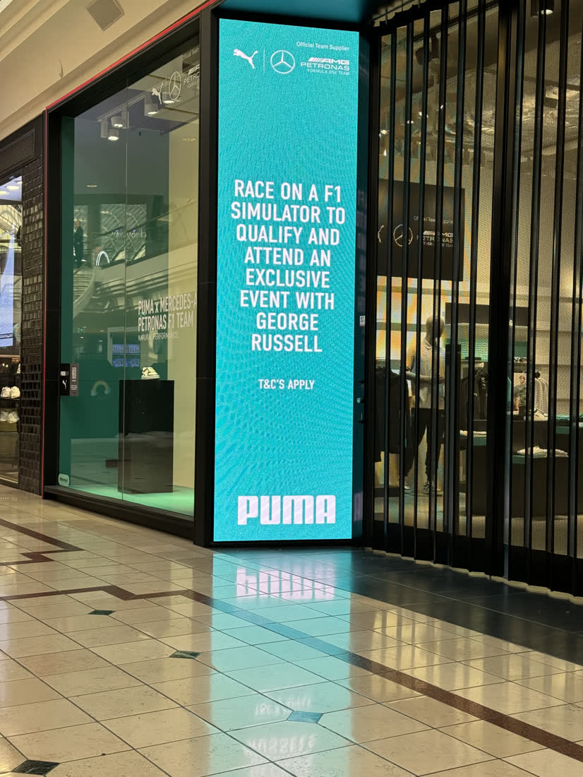 Puma — Interactive F1 simulator kiosk